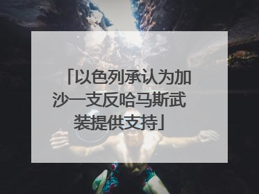 以色列承认为加沙一支反哈马斯武装提供支持