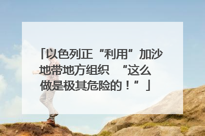 以色列正“利用”加沙地带地方组织  “这么做是极其危险的！”