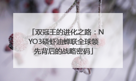 双冠王的进化之路：NYO3磷虾油蝉联全球领先背后的战略密码