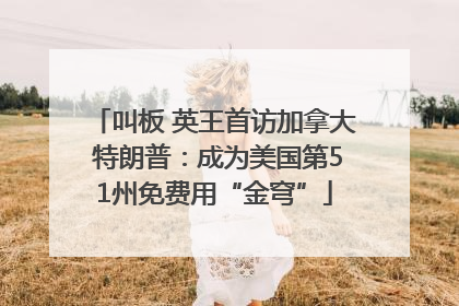 叫板 英王首访加拿大 特朗普：成为美国第51州免费用“金穹”