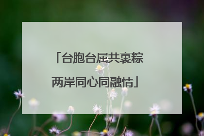 台胞台属共裹粽 两岸同心同融情