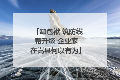 卸包袱 筑防线 帮升级 企业家在嵩县何以有为
