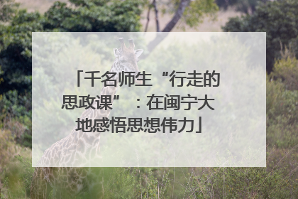 千名师生“行走的思政课”：在闽宁大地感悟思想伟力