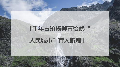 千年古镇杨柳青绘就“人民城市”育人新篇