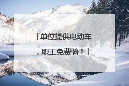 单位提供电动车，职工免费骑！