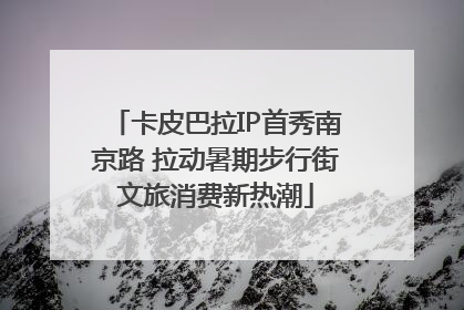 卡皮巴拉IP首秀南京路 拉动暑期步行街文旅消费新热潮