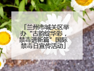 兰州市城关区举办“古韵绽华彩，禁毒谱新篇”国际禁毒日宣传活动