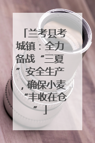 兰考县考城镇：全力备战“三夏”安全生产，确保小麦“丰收在仓”