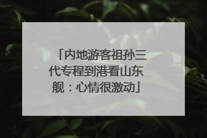 内地游客祖孙三代专程到港看山东舰：心情很激动