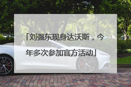 刘强东现身达沃斯，今年多次参加官方活动