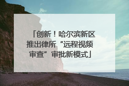 创新！哈尔滨新区推出律所“远程视频审查”审批新模式