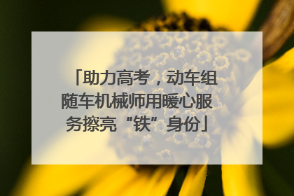 助力高考，动车组随车机械师用暖心服务擦亮“铁”身份