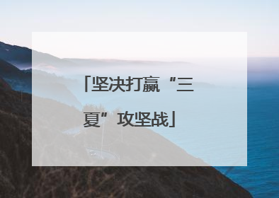 坚决打赢“三夏”攻坚战