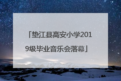 垫江县高安小学2019级毕业音乐会落幕