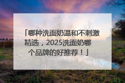 哪种洗面奶温和不刺激精选，2025洗面奶哪个品牌的好推荐！