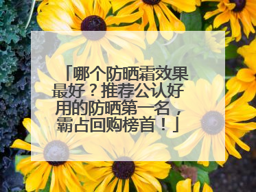 哪个防晒霜效果最好？推荐公认好用的防晒第一名，霸占回购榜首！