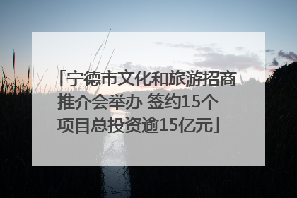 宁德市文化和旅游招商推介会举办 签约15个项目总投资逾15亿元