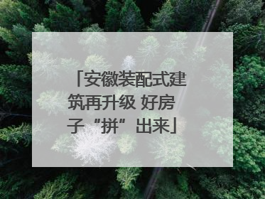安徽装配式建筑再升级 好房子“拼”出来
