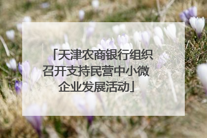 天津农商银行组织召开支持民营中小微企业发展活动