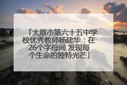 太原市第六十五中学校优秀教师杨建华：在26个字母间 发现每个生命的独特光芒