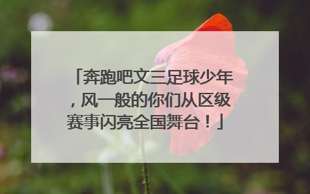 奔跑吧文三足球少年，风一般的你们从区级赛事闪亮全国舞台！