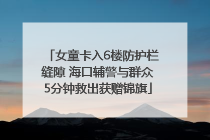 女童卡入6楼防护栏缝隙 海口辅警与群众5分钟救出获赠锦旗