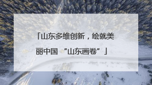 山东多维创新，绘就美丽中国 “山东画卷”