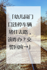 幼儿园门口违停车辆堵住去路，该咋办？交警回应→