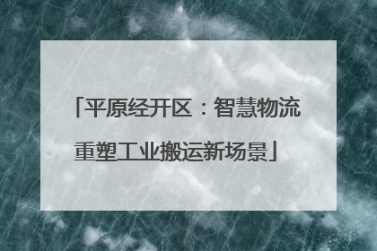 平原经开区：智慧物流重塑工业搬运新场景