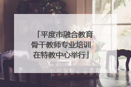 平度市融合教育骨干教师专业培训在特教中心举行
