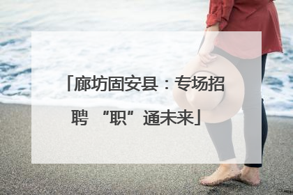 廊坊固安县：专场招聘 “职”通未来