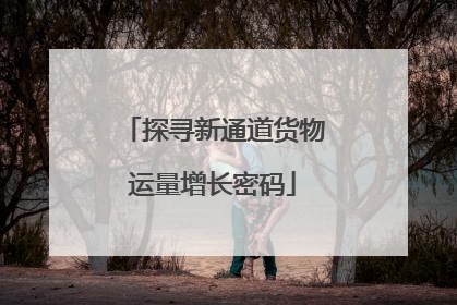 探寻新通道货物运量增长密码