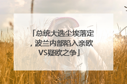 总统大选尘埃落定，波兰内部陷入亲欧VS疑欧之争