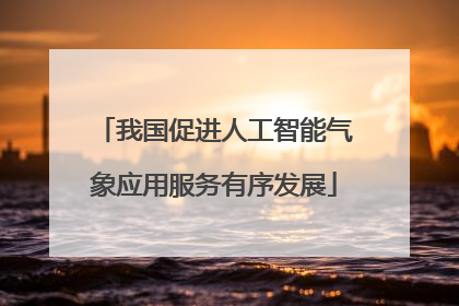 我国促进人工智能气象应用服务有序发展