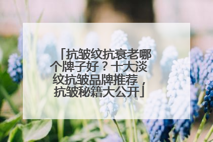 抗皱纹抗衰老哪个牌子好？十大淡纹抗皱品牌推荐，抗皱秘籍大公开