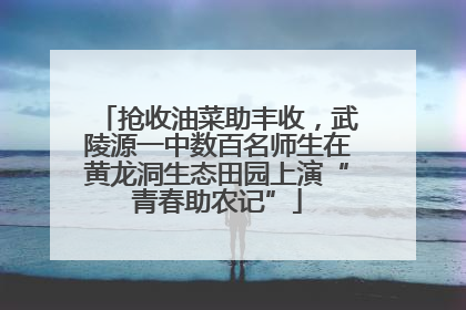 抢收油菜助丰收，武陵源一中数百名师生在黄龙洞生态田园上演“青春助农记”