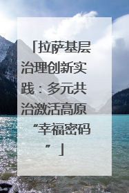 拉萨基层治理创新实践：多元共治激活高原“幸福密码”