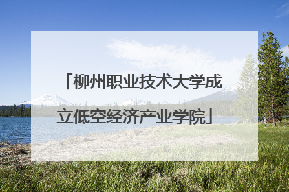 柳州职业技术大学成立低空经济产业学院