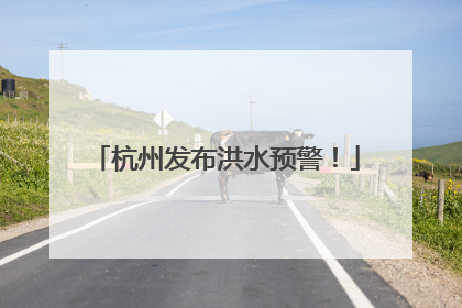 杭州发布洪水预警！