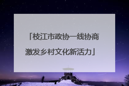 枝江市政协一线协商激发乡村文化新活力