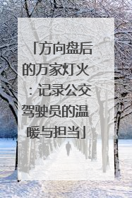 方向盘后的万家灯火：记录公交驾驶员的温暖与担当