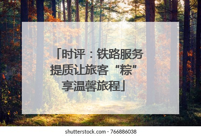 时评：铁路服务提质让旅客“粽”享温馨旅程