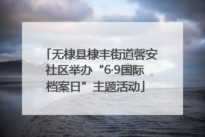无棣县棣丰街道馨安社区举办“6·9国际档案日”主题活动