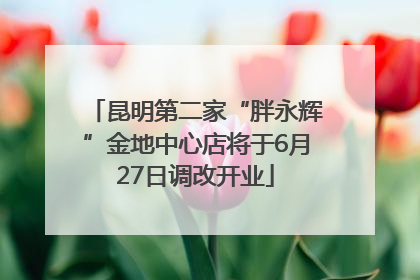 昆明第二家“胖永辉”金地中心店将于6月27日调改开业