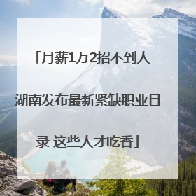 月薪1万2招不到人 湖南发布最新紧缺职业目录 这些人才吃香