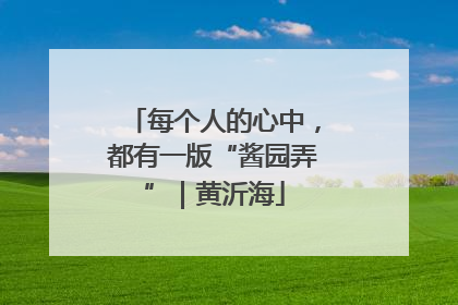 每个人的心中，都有一版“酱园弄”｜黄沂海