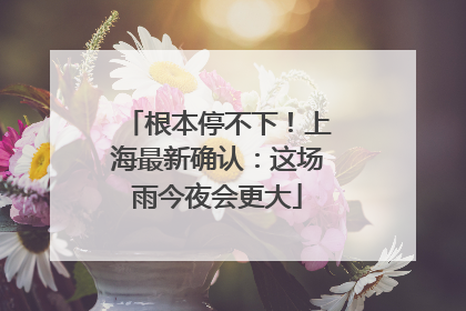 根本停不下！上海最新确认：这场雨今夜会更大