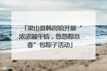 梁山县韩岗镇开展“浓浓端午情，悠悠粽意香”包粽子活动