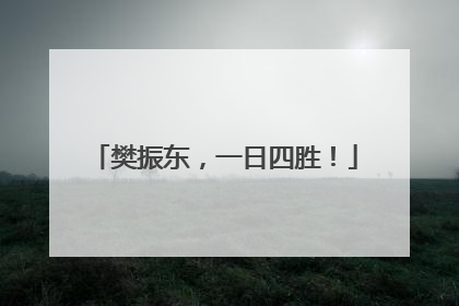 樊振东，一日四胜！