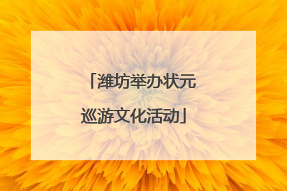 潍坊举办状元巡游文化活动